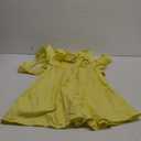 hibshaby Womens Sexy Deep V Neck Ruffle Sleeve Mini Dress Backless Lace Up Summer Dresses S, Yellow