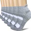 BERING Women's Athletic Running Cushioned Ankle Socks (6 Pairs) (M)