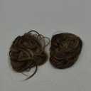 SARLA 2PCS Messy Bun Hair Pieces for Women Wavy Curly Synthetic Hairpieces for Updos with Tendrils Fake Scrunchies Ponytail Extension Brunette/Ash Blonde