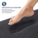 OLANLY Thick Memory Foam Small Bathroom Rugs 24x16, Extra Soft Absorbent Bath Rug, Quick Dry Bath Mat, Non-Slip, Machine Washable Carpet for Bathroom, Tub and Shower, Home Decor Accessories, Dark Grey