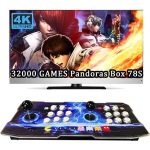 32000 mini Pandoras Box 78S for Child Arcade Game Console 4 Player 3D Magical Modified Game, Search Save Delete Cheat Function, Favorite List, One-Button Combo, 128G TF, 12 Classification (Pac)