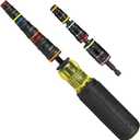 Klein Tools 80192 Impact Metric Socket Set and SAE Socket Set, 7-in-1 and 6-in-1 Kit with Handle, 12 Color-Coded Hex Drivers, Quick-Connect Impact Driver Compatible