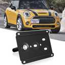 No Drill Front Bumper Tow Hook License Plate Mount Bracket Holder Compatible with Mini Cooper R50 R52 R53 R55 R56 R57 R58 R59 2002-2014 Front License Plate Frames License Plate Mounting Accessories