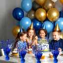 FUBININA 12 Pack Metallic Foil Spray Centerpiece Star Table Decoration Burst Table Centerpieces for Birthday New Years Nye Wedding Anniversary Graduation Holiday Party Supplies Decor, Navy Blue