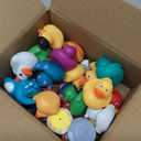 LINICE 30 Pcs Rubber Ducks, Random Assortment Ducks Bulk, Mini Rubber Duckies for Toddler Baby Bath Toys, Kids Bath Pool Toys Birthday Gifts Party Favors