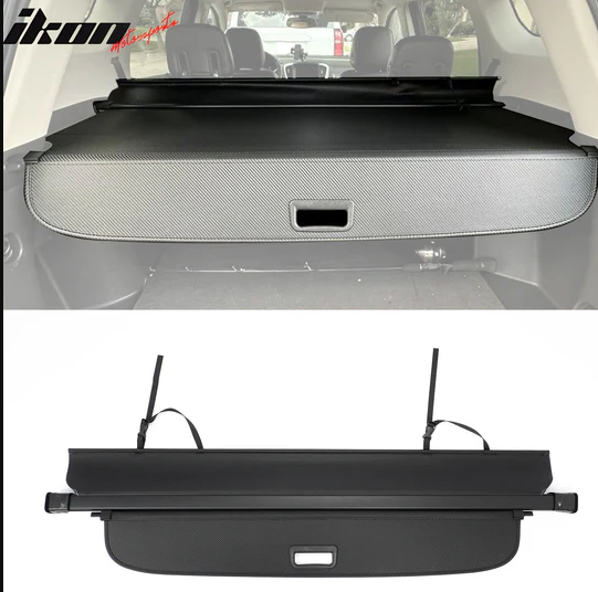 Rear Trunk Cargo Cover for Chevy Equinox & GMC Terrain 2025-2026 Carbon Fiber Texture