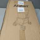Folding Shopping Cart with Wheels, 2-Tier Portable Grocery Cart