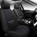 Full Coverage Leather Car Seat Covers Full Set,Waterproof Seat Covers for Cars,SUVs Pick-up Truck, Car Seat Cushion,Car Seat Protector,Black Seat Cover with 5 Seats