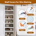 Wire Shelf Cover 30*16, 5 PCS Wire Rack Covers for Shelves, Easy to Cut Install Shelf Covers for Wire Shelving, 0.31in Thick Wood-Look Faux PVC Shelf Covers for Pantry Closet Kitchen Bathroom,White,