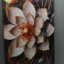 Large Artwork Canvas Wall Art for Living Room Bedroom Modern White Flower Theme Picture Wall Art with Frame Canvas Decorative Artwork Hangable Decor Painting Size 20x40 (20W" x 40L", Black, White and Gold)