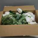 InnoGear 50 Pcs White Roses Artificial Flowers, Fake Velvet Silk Rose Bulk Faux Flower for Decoration DIY Wedding Centerpieces Proposal Bridal Bouquets Shower Party Home Floral Decor (50, White)