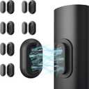 Magnetic Remote Control Holder Self-Adhesive Wall Mount, 6 Pack Upgraded Silicone Organizer Storage Wall Holder for Home Office TV, Fan and Air Conditioner Remote Control Black