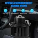 AC Blower Motor with Fan Fits for 2003 2004 2005 2006 Chevy Silverado 1500 2500 Suburban Avalanche GMC Sierra Yukon Cadillac Escalade HVAC Heater Blower Motor Replaces# 700191