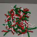 HUIHUANG Red White Green Bows for Gift Wrapping Christmas Curly Gift Bows 6 inch Self Adhesive Christmas Bow for Presents Gifts Bags Gift Basket - 6 Counts