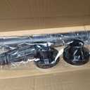 Tension Curtain Rod Heavy Duty Curtain Rods No Drilling Adjustable Rod for Window Patio, Holds 56 lbs, Rust Resistant, 1.26" Diameter (Black, 41" to 86")