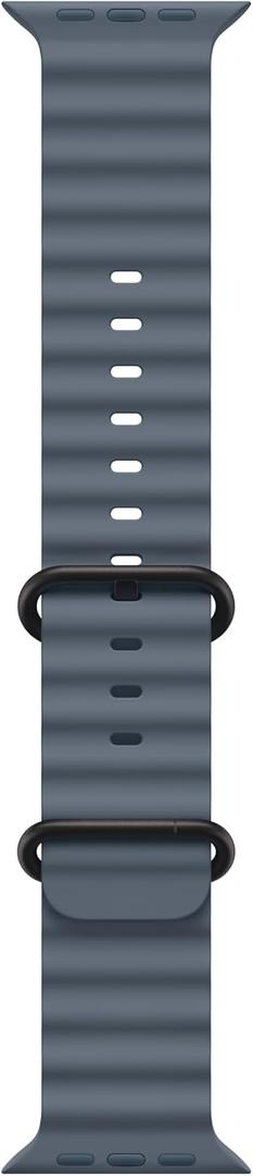 Apple Watch Band - Ocean Band - 49mm - Anchor Blue - One Size - Black Titanium Finish