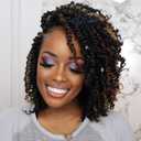 ToyoTress Tiana Passion Twist Hair - 10 inch 8 Packs Pre-Twisted Passion Twists, Pre-Looped Crochet Braids Made Of Bohemian Hair Synthetic Braiding Hair Extension (10 Inch, 1B-8P)