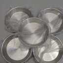 WROSWT Stainless Steel Cat Bowls,Whisker Friendly Shallow Cat Dishes for Food and Water,Non-Slip Silicone Bottom,Heavy Duty,Replacement Kitten Metal Plate for Elevated Stands,6 Pack