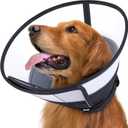 Dog Cone Collar After Surgery - Soft, Breathable Recovery Cone for Large, Medium, Small Dogs - Adjustable E-Collar for Pets, Wound Healing Safety (5.5")