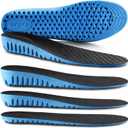 Ailaka Height Increase Insoles for Men Women, Honeycomb Shock Absorbing Cushion Shoe Height Insoles Men Women, Replacement Sports Shoe Inserts (Men 6.5-10 M/Women 8-11.5 M, Blue, Heel Height: 3.5 Cm)