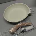 CAROTE Non Stick Frying Pan Skillet, Omelet Pan, Healthy Non Toxic Granite Chef Pan, Induction Compatible Egg Frying Pan with Heat-Resistant Handle, PFOA-Free,Cream White, 8"