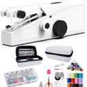 Handheld Sewing Machine For Beginners, Mini Sewing Machine Portable, Easy To Use & Includes Sewing Kit, DIY Projects at Home or on the Go, Sewing Machine for Adults and Beginners, White