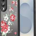 for Galaxy S25 Edge 2025 Case, PC Back&TPU Bumper Soft Cover Shockproof Protective for Women Girls Slim Fit Flower Cover for Samsung Galaxy S25 Edge 2025 (B-Flower, 6.7")