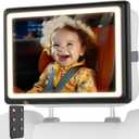 Baby Car Mirror with Light - Remote Control, 360° Adjustable, Shatter Resistant Car Seat Mirror - Clear Night Vision, Easy Installation for Rear Facing Infants