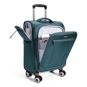 ECOHUB Carry On Luggage Airline Approved, 20 Inch Softside Carry On Suitcase with Spring Shock-Absorbing Spinner Wheels, Lightweight Travel Luggage with TSA Lock, 22x14x9 Carry-On Bag
