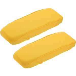 uxcell Chair Armrest Slipcovers Covers, 32 x 8cm Polyester Removable Seat Hand Rest Protector for Office Chairs Desk Chair(Yellow)