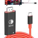 Switch Dock for Nintendo Switch Docking Station, Portable Switch TV Adapter Support 4K@30HZ, Switch TV Dock Mode Compatible Steam Deck/Nintendo Switch OLED, Switch Travel Dock Accessories (Red + Black)