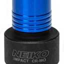 Neiko 30275A Impact Wrench Adapter for Ratchet-Wrench Drivers, 1/2-Inch-Drive Female to 1/4-Inch Hex Converter, Quick-Change Chuck, CrMo Steel