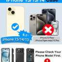 BXYJY for iPhone 15, iPhone 14, iPhone 13 Wallet Case with Card Holder(4-5 Cards), Slide Camera Cover, Military Drop & RFID Protection, Heavy Duty Women Men Phone Case for iPhone 15/14/13, Black