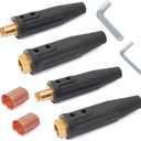 2 Pack LC-40 Welding Cable Connector Kit (2 Male / 2 Female) for Welding Machine Accessories, Cable Capacity 1/0 Thru 2/0, 350 Amp Max Rating
