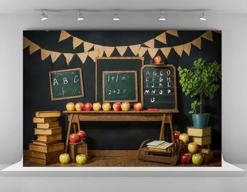Kate 7x5ft Love Study Backdrops for Photography Blackboard Apple Background Books Stationery Backgrounds Baby Back to School Banner Studio Backdrop