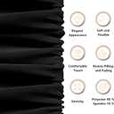 KKJIAF Black Stretch Velvet Fabric 60 Inch Wide, 2 Yard Soft Stretchy Fabric for Sewing Clothes, Apparel, Costume, Crafts - 90% Polyester 10% Spandex