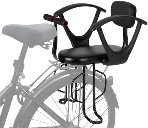 Ercabikker Kid's Bike seat Rear Child Carrier Bike Chair for Bicycle Kids seat for Children 2~4 Years,Weight 55 lbs, Black