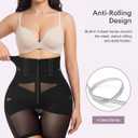 YERKOAD Shapewear Tummy Control Shorts - High Waisted Shapewear for Women Girdle Under Dress Body Shaper Thigh Slimmer (Black)