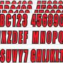 24 Sheets 3 Inch Self Adhesive Vinyl Letters Numbers Stickers for Boat Engine Mailbox House Address Crafts Car Poster Classroom Home Door Window Decor Red