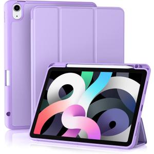 Akkerds Compatible with iPad Air 11 Inch Case 7th/6th Generation (M3/M2) 2025/2024, for iPad Air 5th/4th Generation Case 10.9 Inch 2022/2020 with Pencil Holder[Auto Sleep/Wake], Lavender