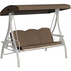 Outdoor Porch Swing Cushions 3 Seater with Swing Canopy
