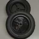 HOIGON 2 PCS 8 x 1.75 Inch Solid Rubber Hand Truck Wheel, Universal Replacement Tires Wheels for 1/2 Inch Axle, Lawn Mower Wheels for Garden Recliner, Dolly, Compressor, 110 LBS Load Capacity