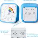 Yunbaoit Visual Timer with Protective Case, Rainbow Disk 60 Minute Countdown Timer for Kids and Adults, Silent Time Management Tool(Blue Rainbow)