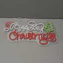 Merry Christmas Neon Sign, Christmas Tree Neon Light for Wall Decor, USB Powered & Dimmable for Home, Office, Xmas Party Indoor Decoration (16.9x10.2 Inch)