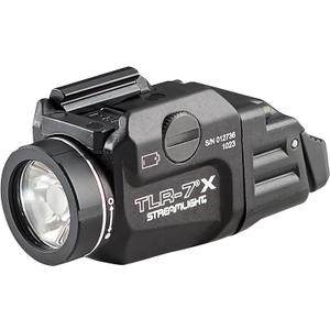Streamlight 69424 TLR-7 X 500-Lumen Compact Tactical Weapon Light, Includes High, Low Paddle Switches and Key Kit, Black