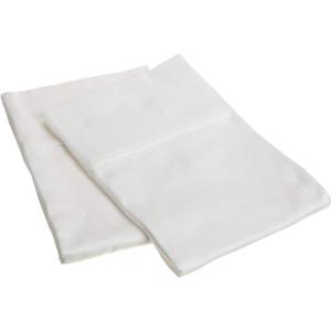 Superior 700 Thread Count Egyptian Cotton Pillowcase Bed Set, Modern Solid Sateen, Naturally Breathable and Cooling, Extra Comfort Pillow Cover, Includes: Two Pillowcases, Standard, White (1'9" x 2'8")