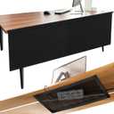 14.9 x 60 Inch Under Desk Privacy Panel with Table Cable Management Net Desk Skirt Modesty Desk Panel Self-Gripping Straps for Office and Home