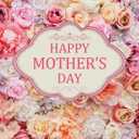 Canessioa 10x8ft Happy Mother's Day Backdrop Love Heart Photography Background Floral Mothers Day Birthday Photography Background for Mother's Day Photo Booth Props