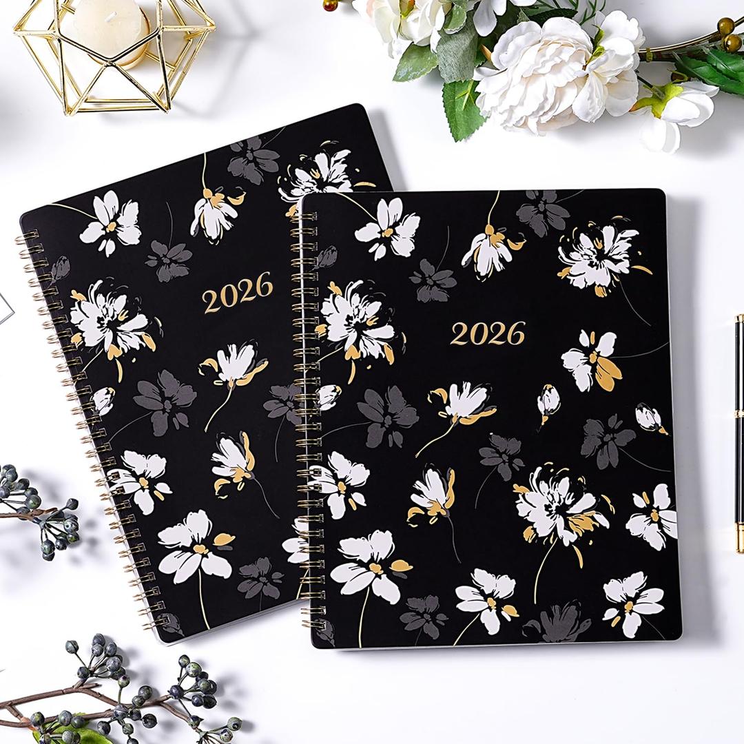 2026 Planner - 2026 Planner Weekly and Monthly, January - December 2026, Calendar Planner 2026 with Monthly Tabs, Floral Cover 2 pack