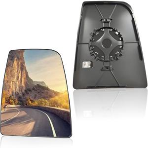 Passenger Right Side Upper Heated Mirror Glass Compatible With for Ford Transit T150 T250 T350 2015-2022 Right Side Upper View Heated Convex Mirror with Rear Holder Replaces CK4Z17K707D